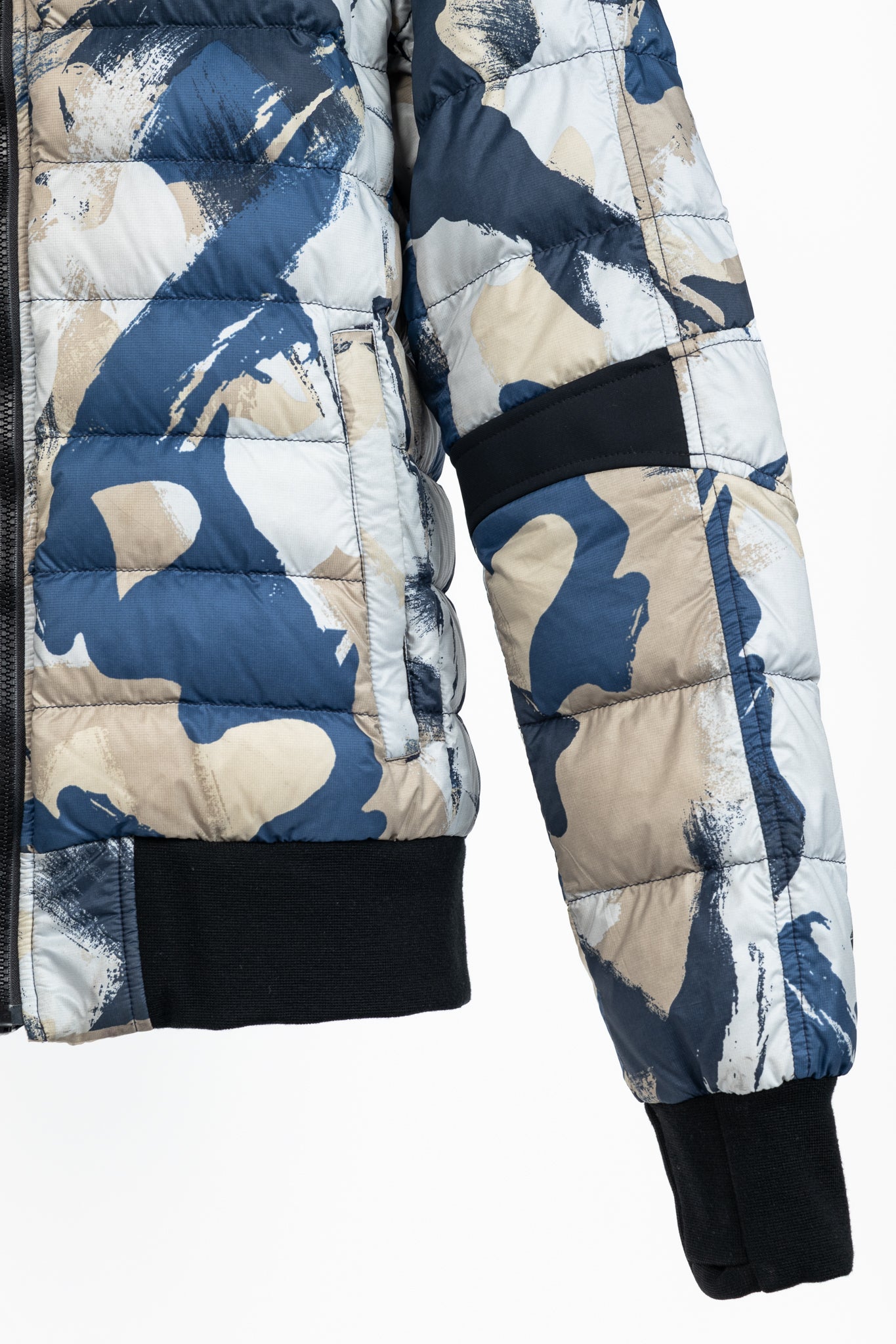 Canada Goose Cabri Blue Free Form Camo Quilted Hooded Down Jacket