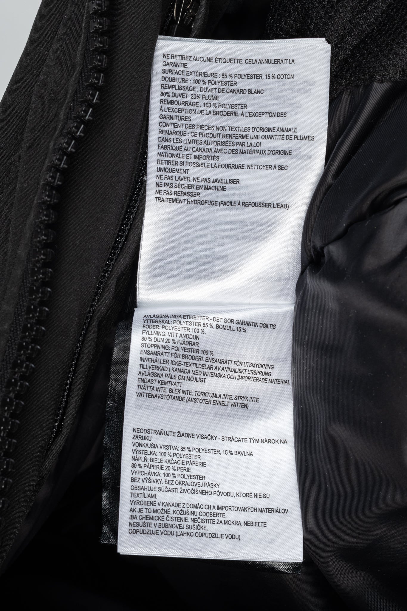 Canada Goose Black Label Macculloch Black Zip Parka