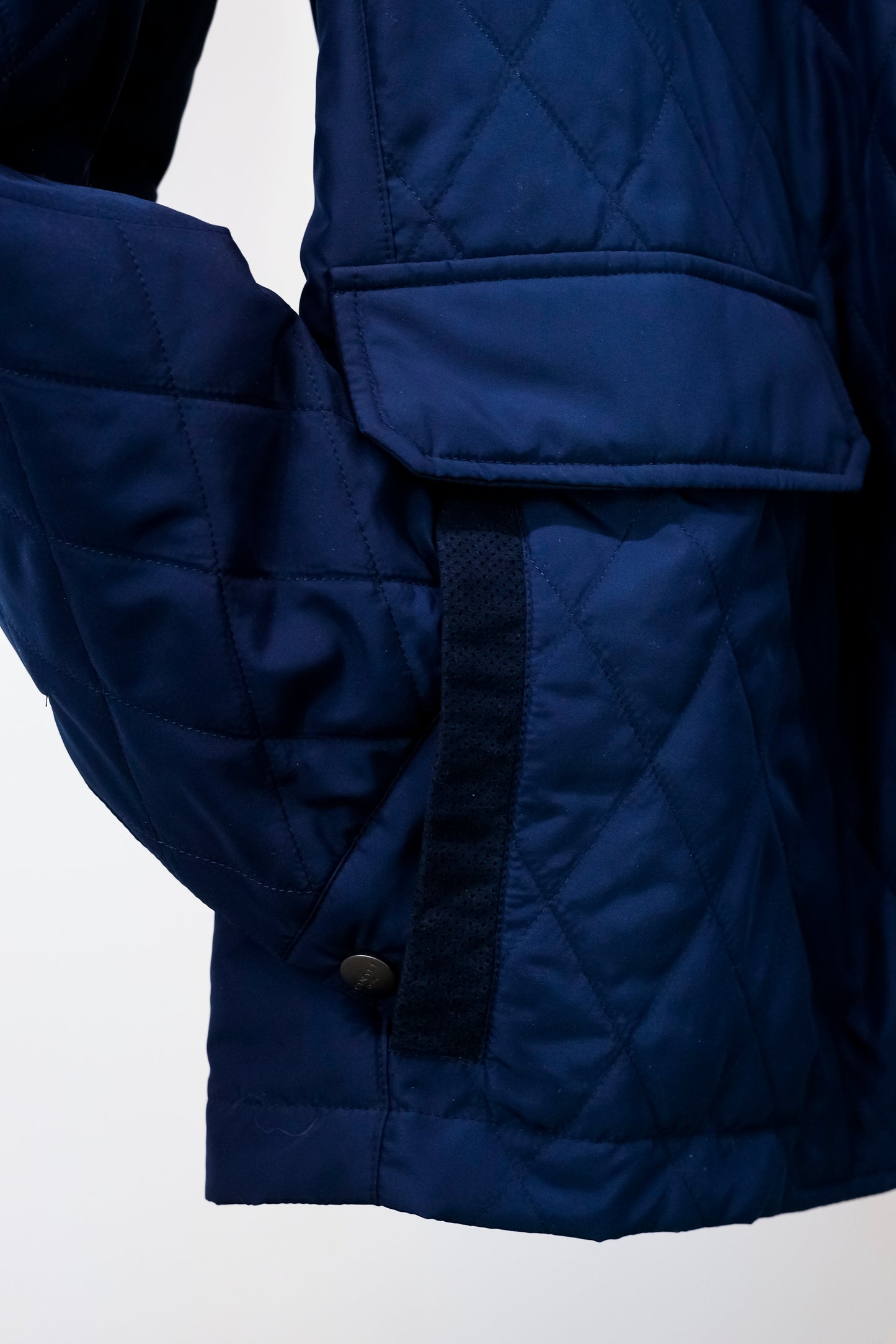 Canali Navy Quilted Zip Jacket