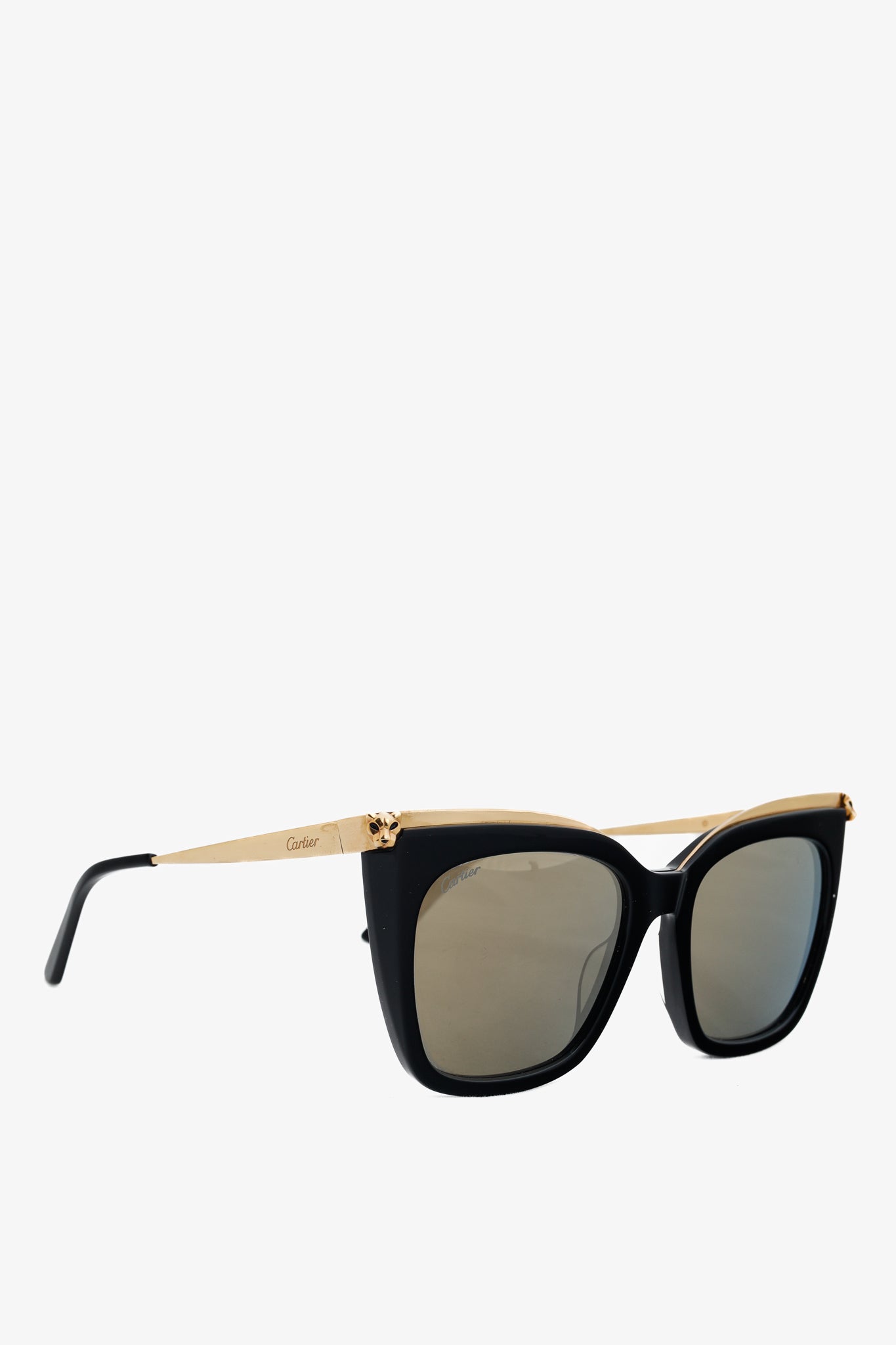 Cartier CT0030S Black Top-Bar Cat-Eye Sunglasses