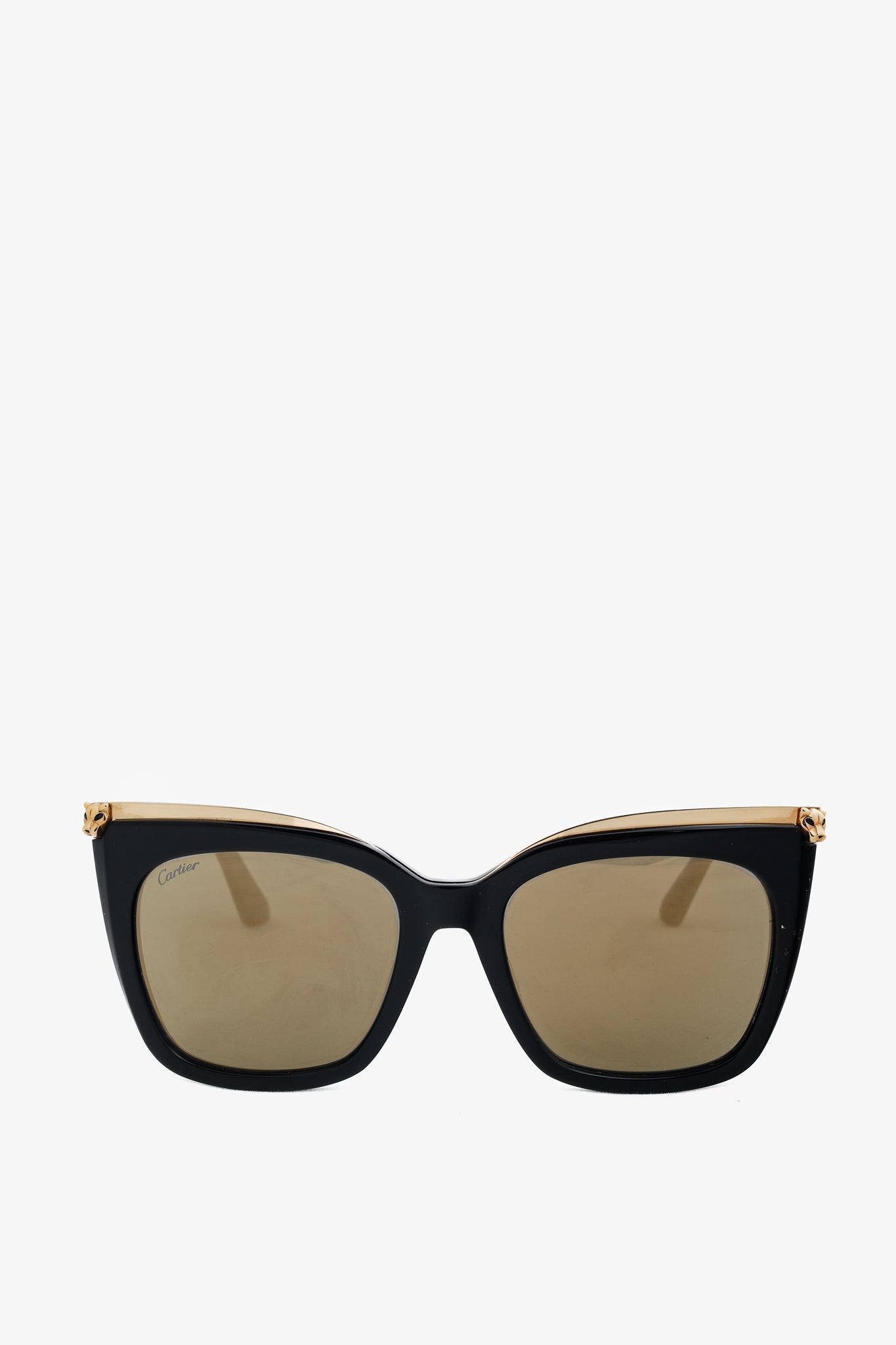 Cartier CT0030S Black Top-Bar Cat-Eye Sunglasses