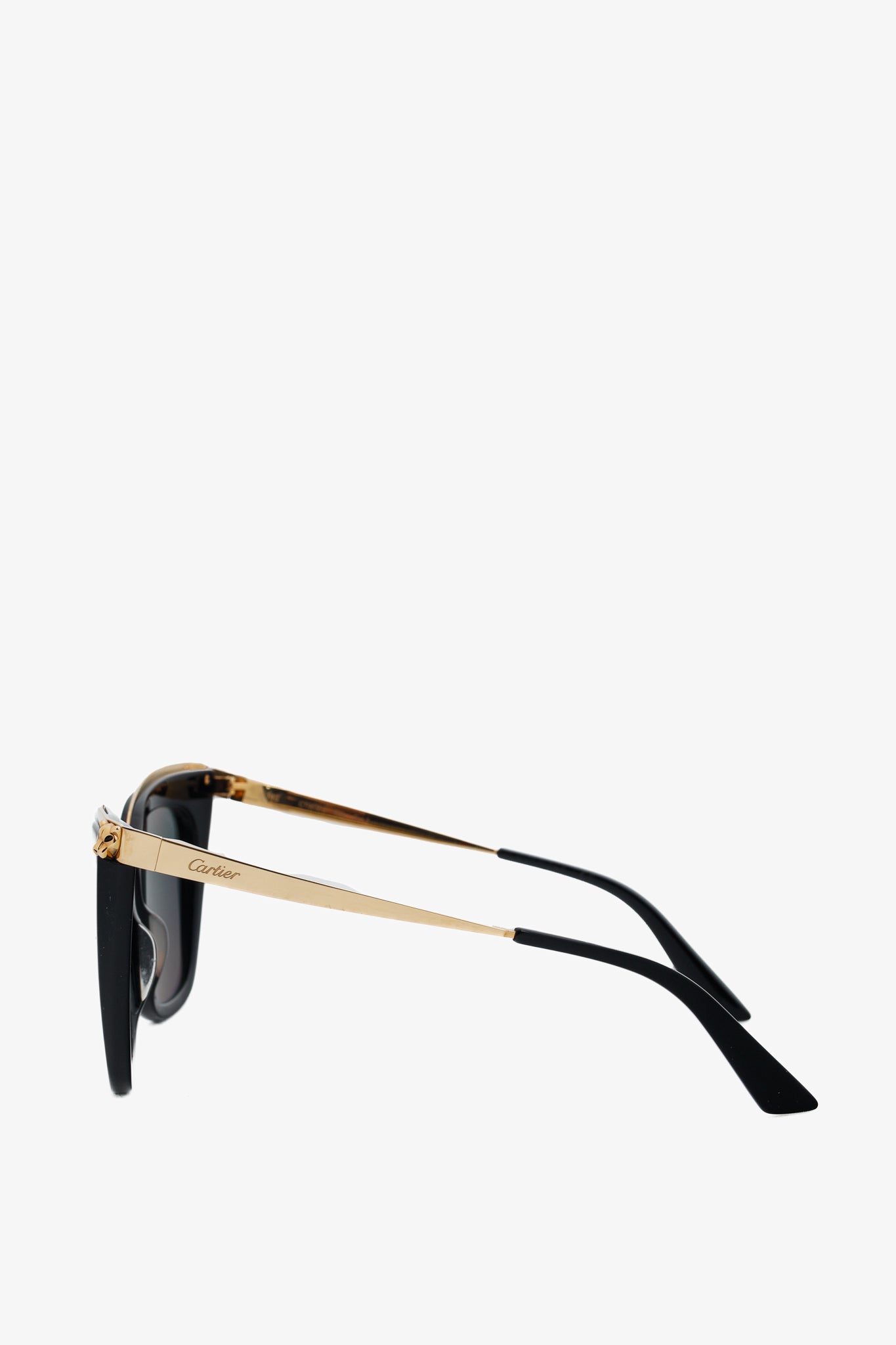 Cartier CT0030S Black Top-Bar Cat-Eye Sunglasses