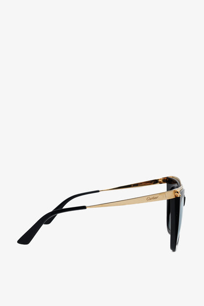 Cartier CT0030S Black Top-Bar Cat-Eye Sunglasses