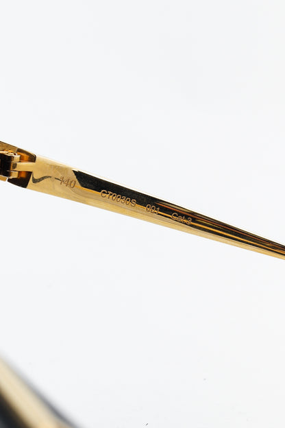 Cartier CT0030S Black Top-Bar Cat-Eye Sunglasses