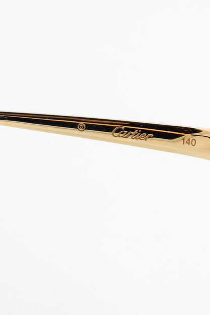 Cartier CT0030S Black Top-Bar Cat-Eye Sunglasses