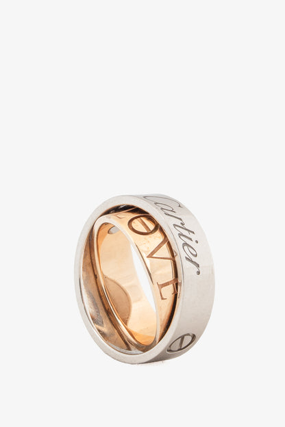 Cartier Love Twist 18k White & Yellow Gold Ring