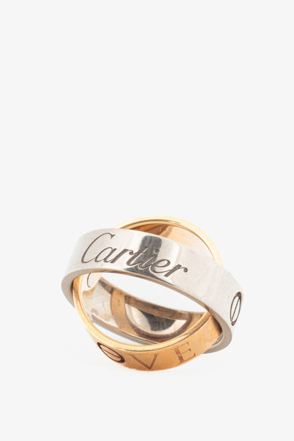 Cartier Love Twist 18k White & Yellow Gold Ring