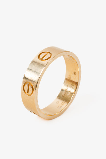 Cartier "Love" Ring Classic Model 18K Yellow Gold Au 750