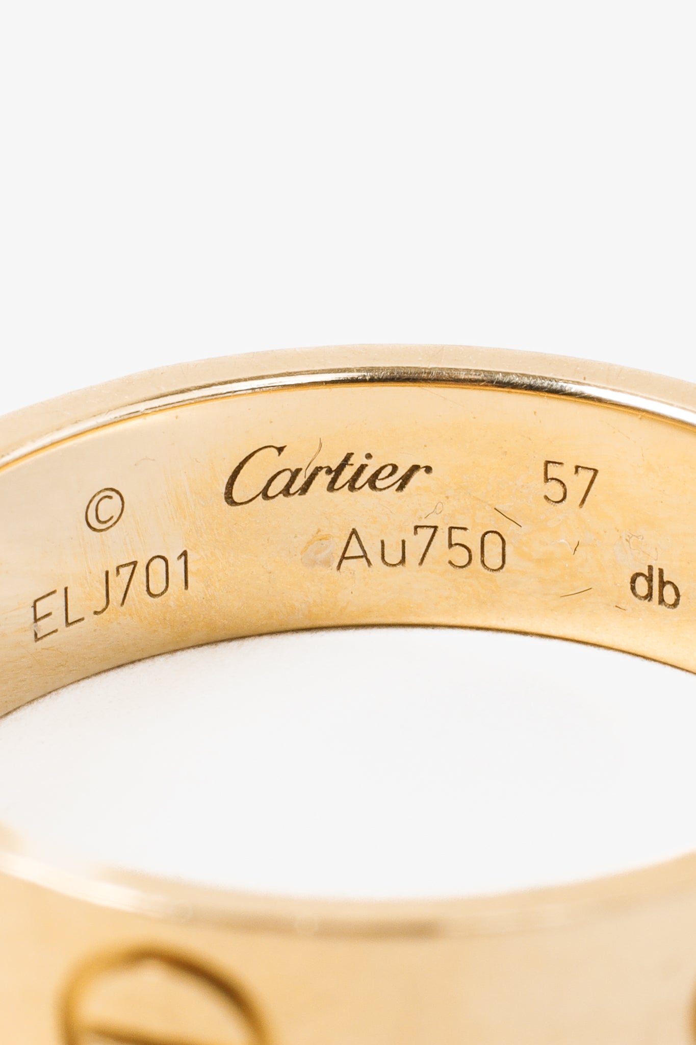 Cartier "Love" Ring Classic Model 18K Yellow Gold Au 750