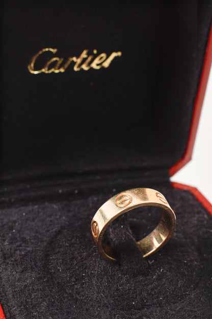 Cartier "Love" Ring Classic Model 18K Yellow Gold Au 750