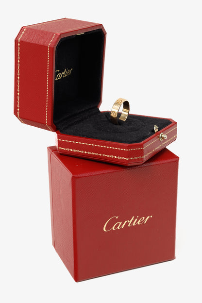 Cartier "Love" Ring Classic Model 18K Yellow Gold Au 750