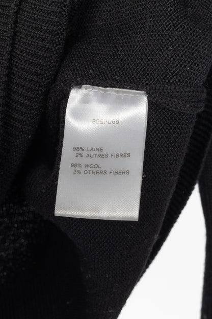 Carven AW14 Black Wool Embroidered Arrow Heart Sweater