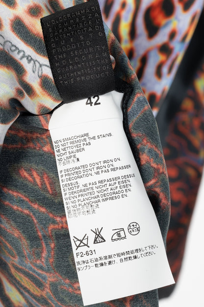 Just Cavalli Black-Multi Leopard Silk-Satin Mini Dress