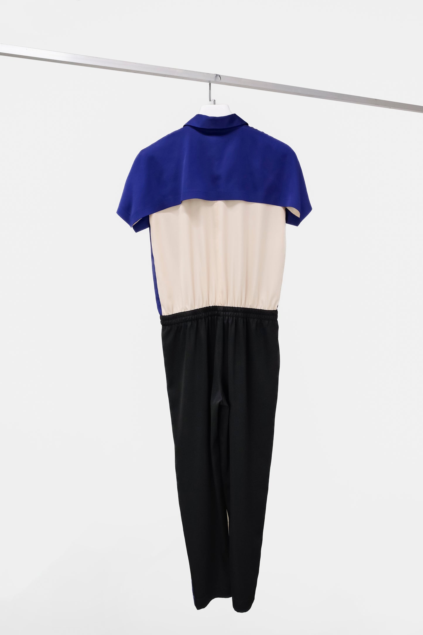 Cedric Charlier R/15 Blue Short Sleeve Jumpsuit