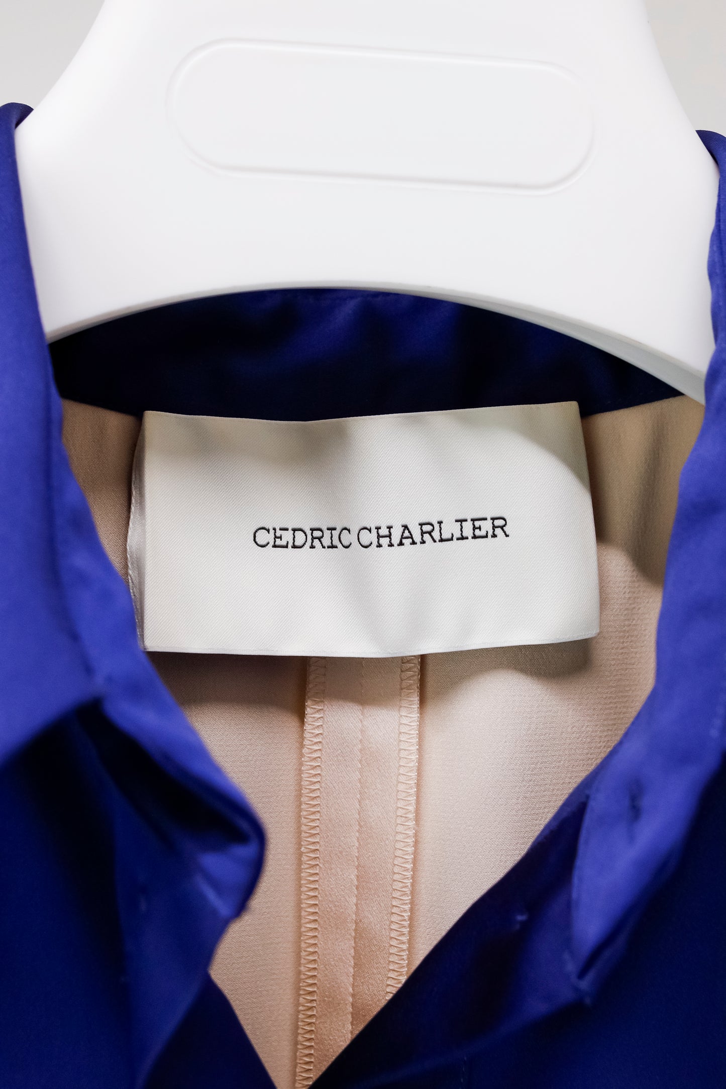 Cedric Charlier R/15 Blue Short Sleeve Jumpsuit