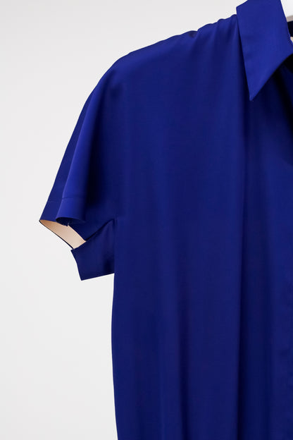 Cedric Charlier R/15 Blue Short Sleeve Jumpsuit