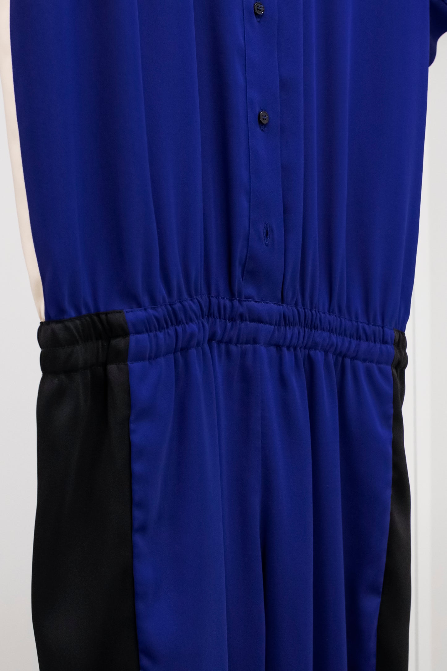 Cedric Charlier R/15 Blue Short Sleeve Jumpsuit