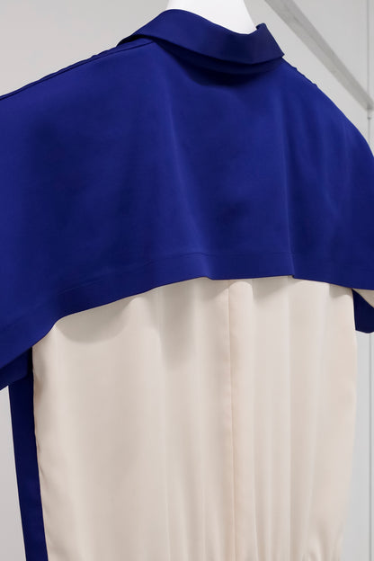 Cedric Charlier R/15 Blue Short Sleeve Jumpsuit
