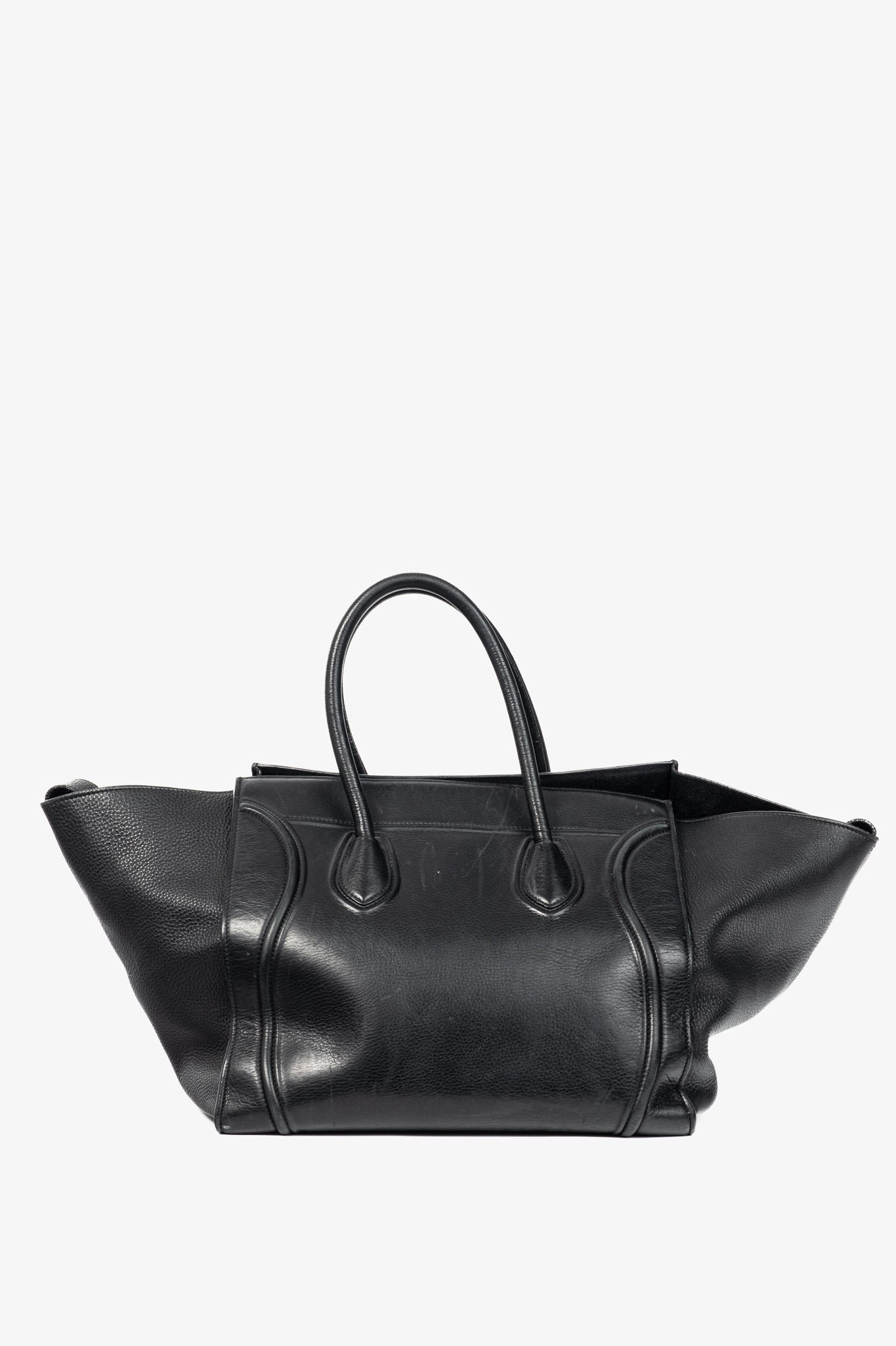 Celine Medium Phantom Luggage Black Leather Tote