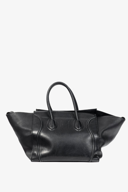 Celine Medium Phantom Luggage Black Leather Tote