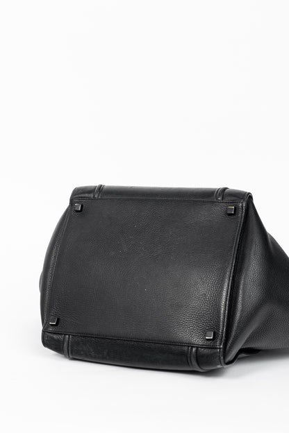 Celine Medium Phantom Luggage Black Leather Tote