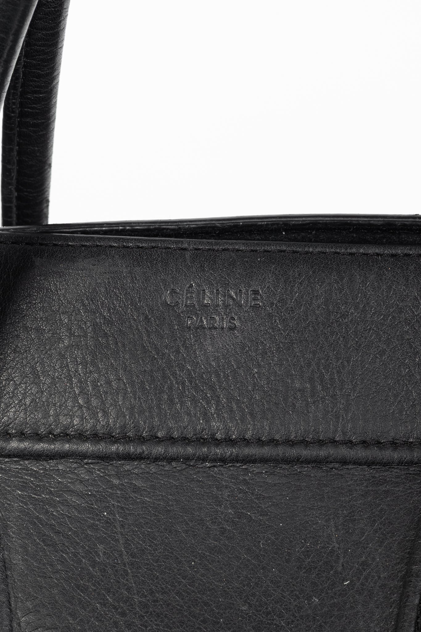 Celine Medium Phantom Luggage Black Leather Tote
