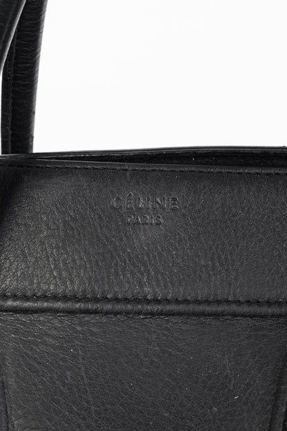 Celine Medium Phantom Luggage Black Leather Tote