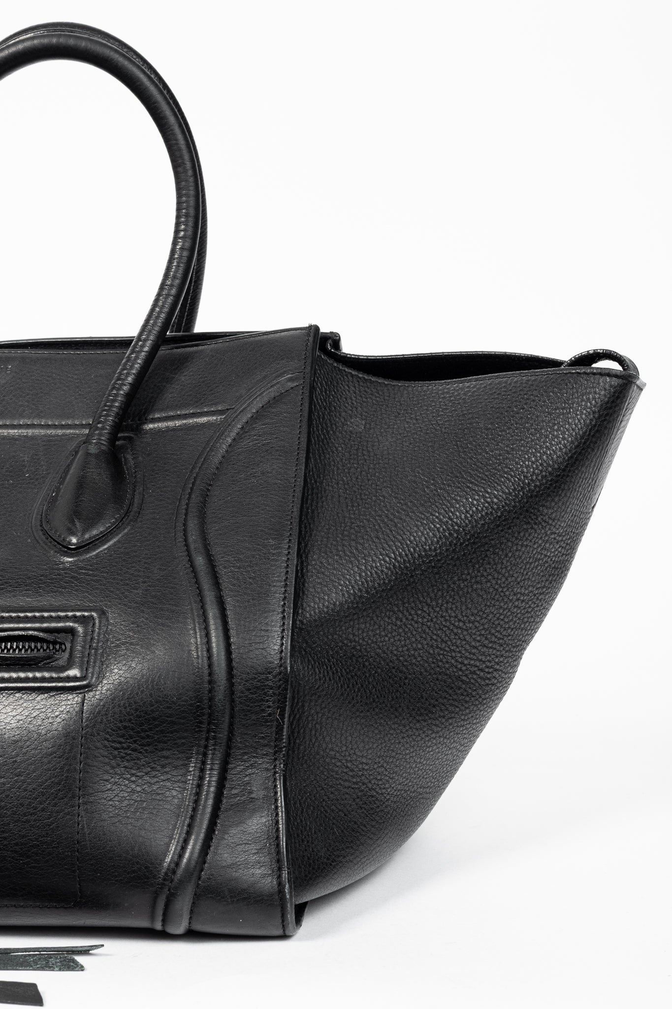 Celine Medium Phantom Luggage Black Leather Tote