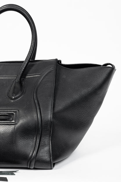 Celine Medium Phantom Luggage Black Leather Tote
