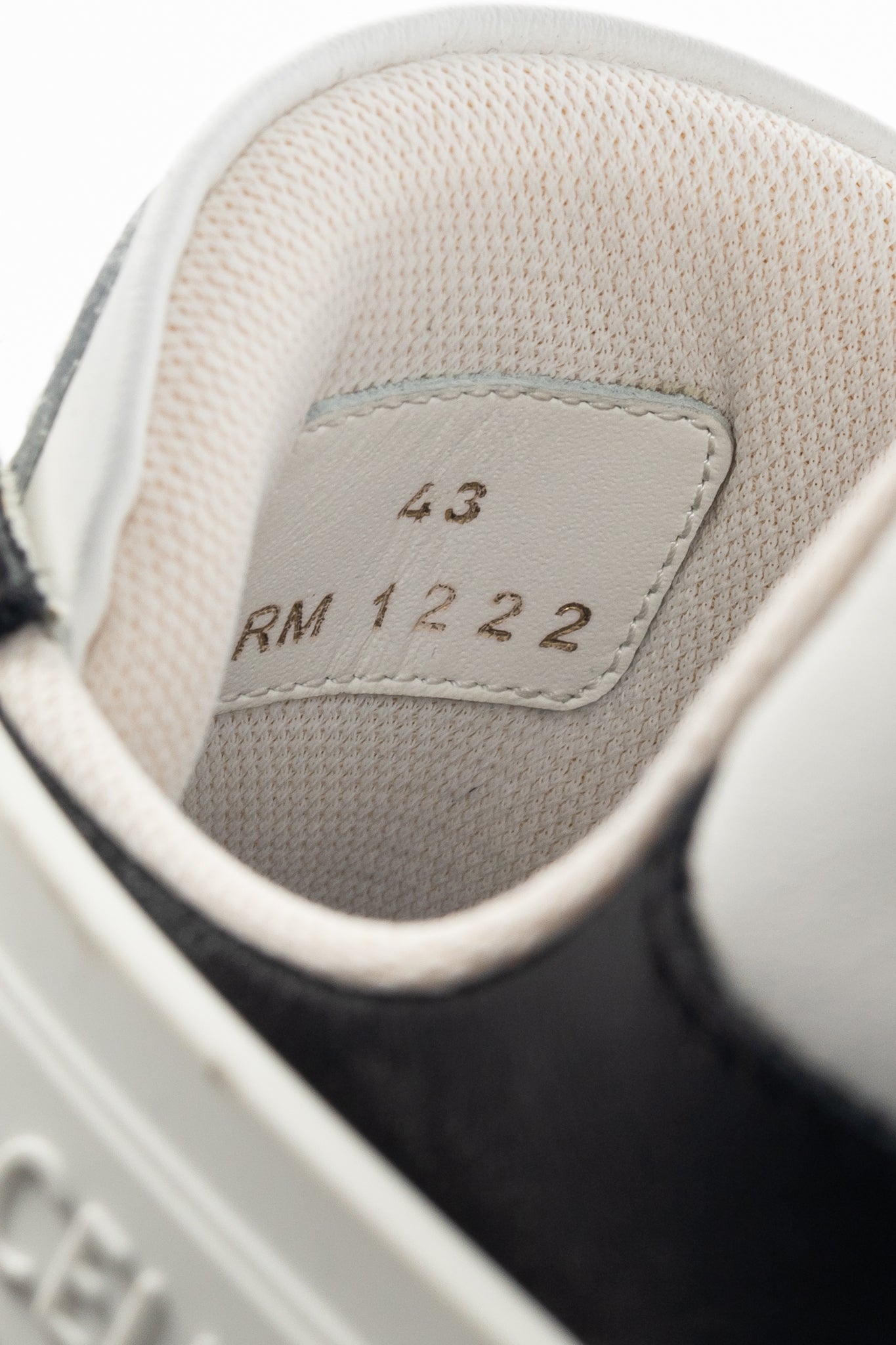 Celine CT-07 Optic White & Black Calfskin Low Lace-Up Trainers