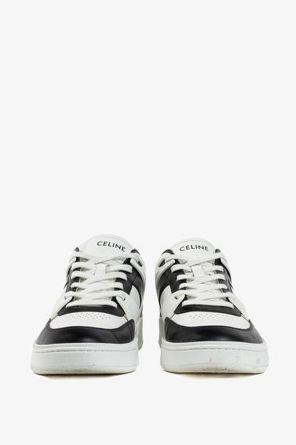 Celine CT-07 Optic White & Black Calfskin Low Lace-Up Trainers