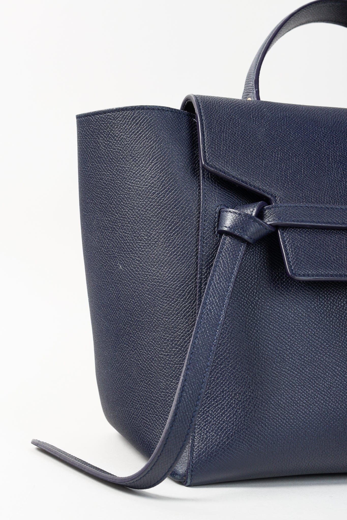 Celine Mini Belt Navy Grained Calfskin Bag