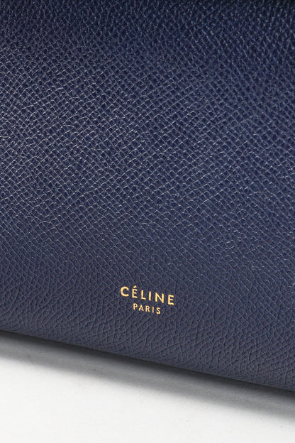 Celine Mini Belt Navy Grained Calfskin Bag