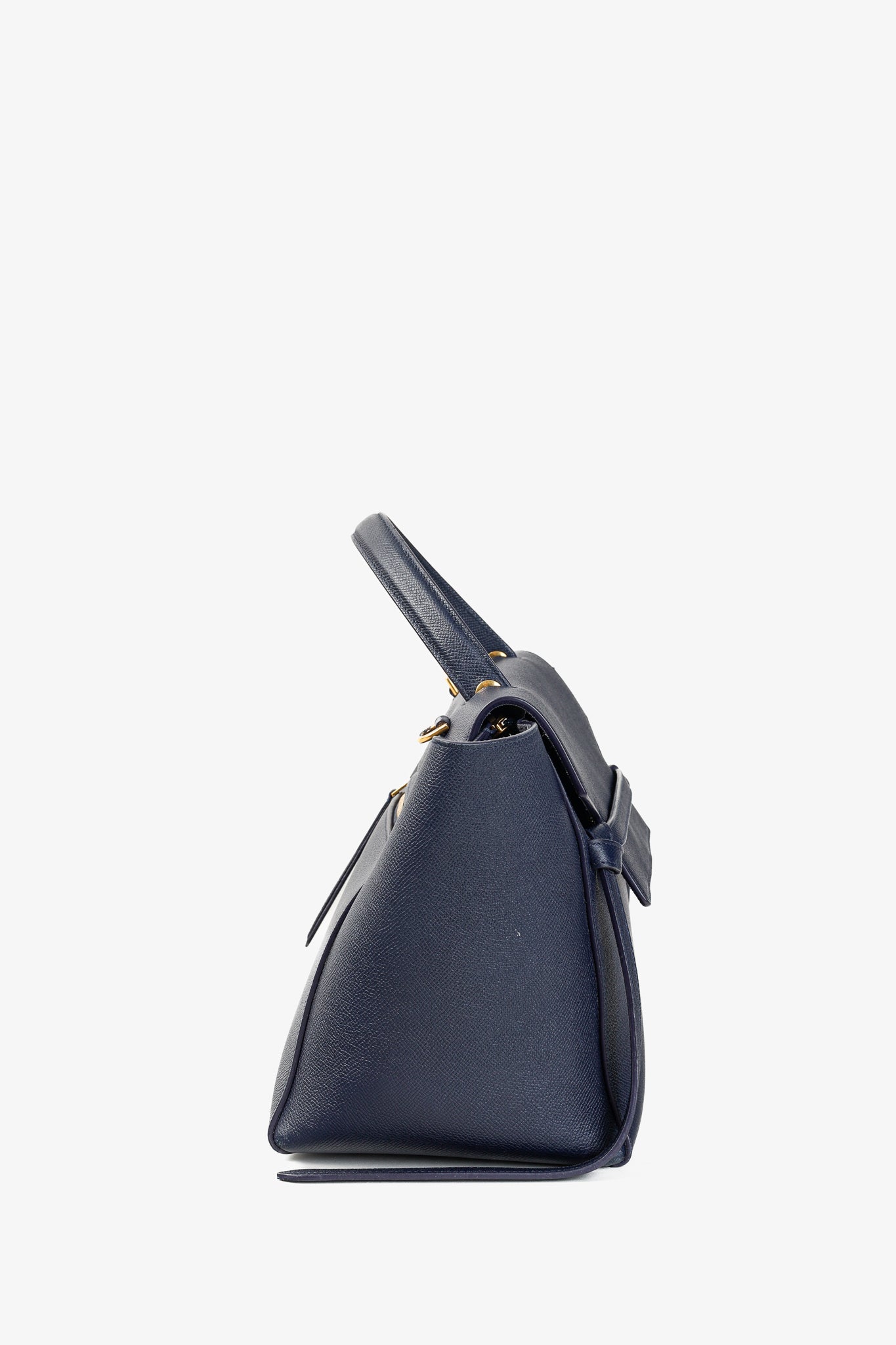 Celine Mini Belt Navy Grained Calfskin Bag