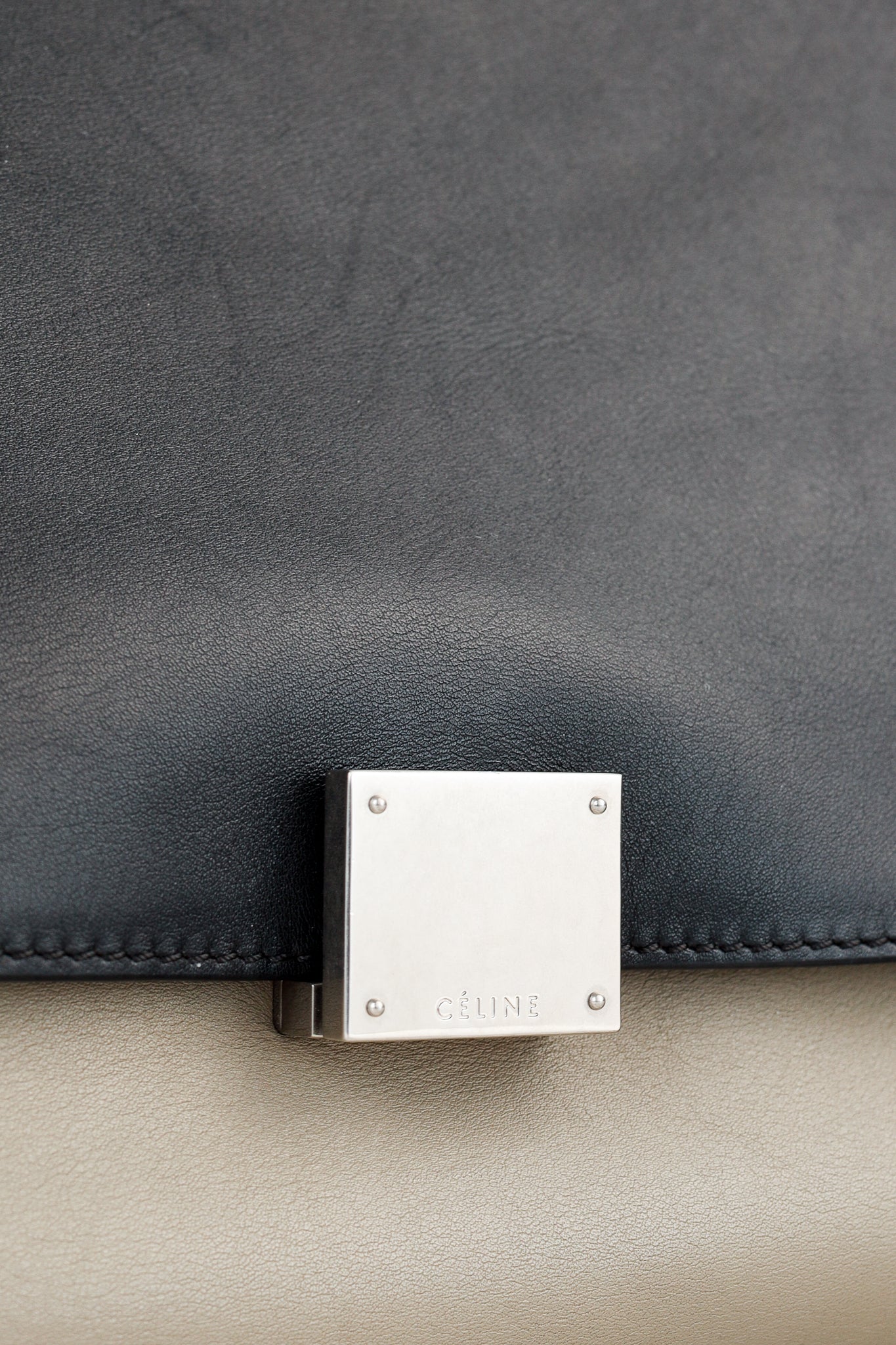 Celine Trapeze Medium Tricolour Leather & Suede Tote