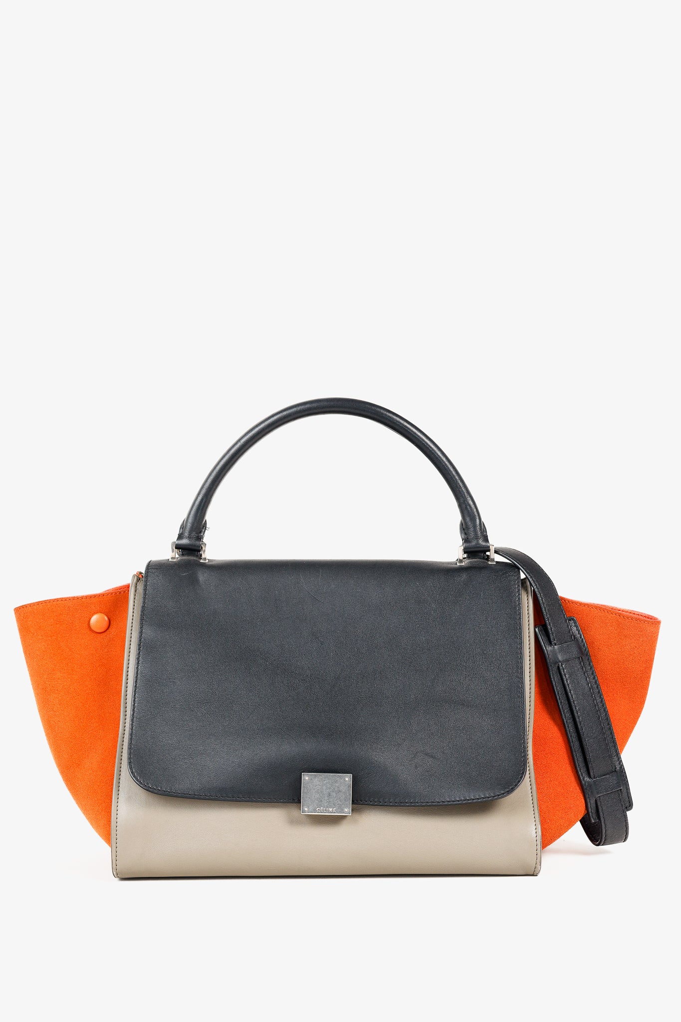 Celine Trapeze Medium Tricolour Leather & Suede Tote