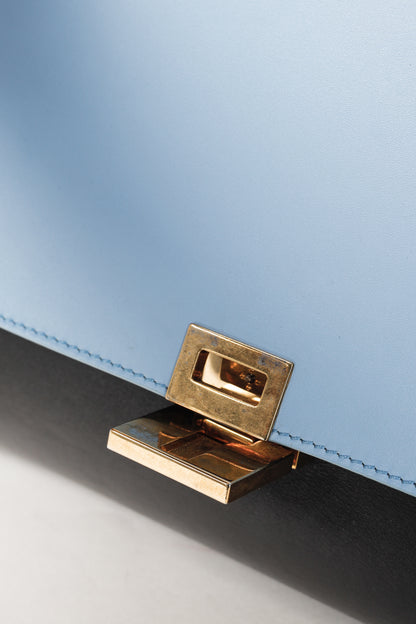 Celine Trapeze Smooth Calfskin Tri-Colour Blue Leather Bag