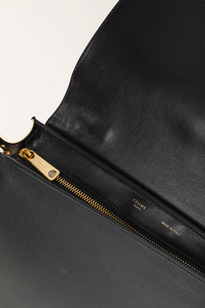 Celine Trapeze Smooth Calfskin Tri-Colour Blue Leather Bag
