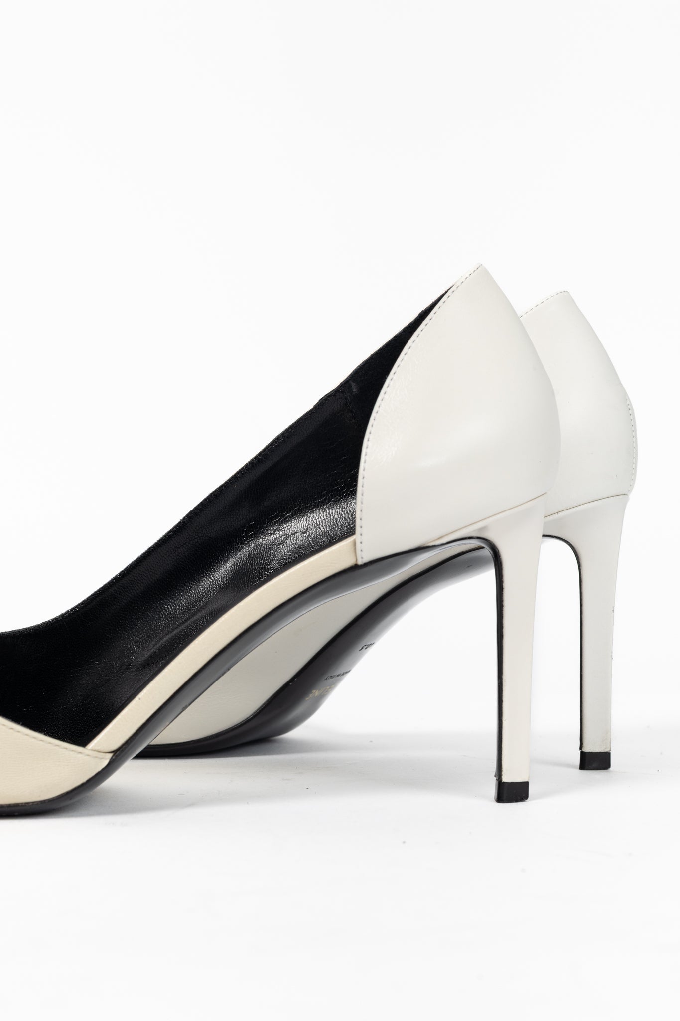 Celine Ivory & Beige Two-Tone Pointed-Toe D'Orsay Pumps
