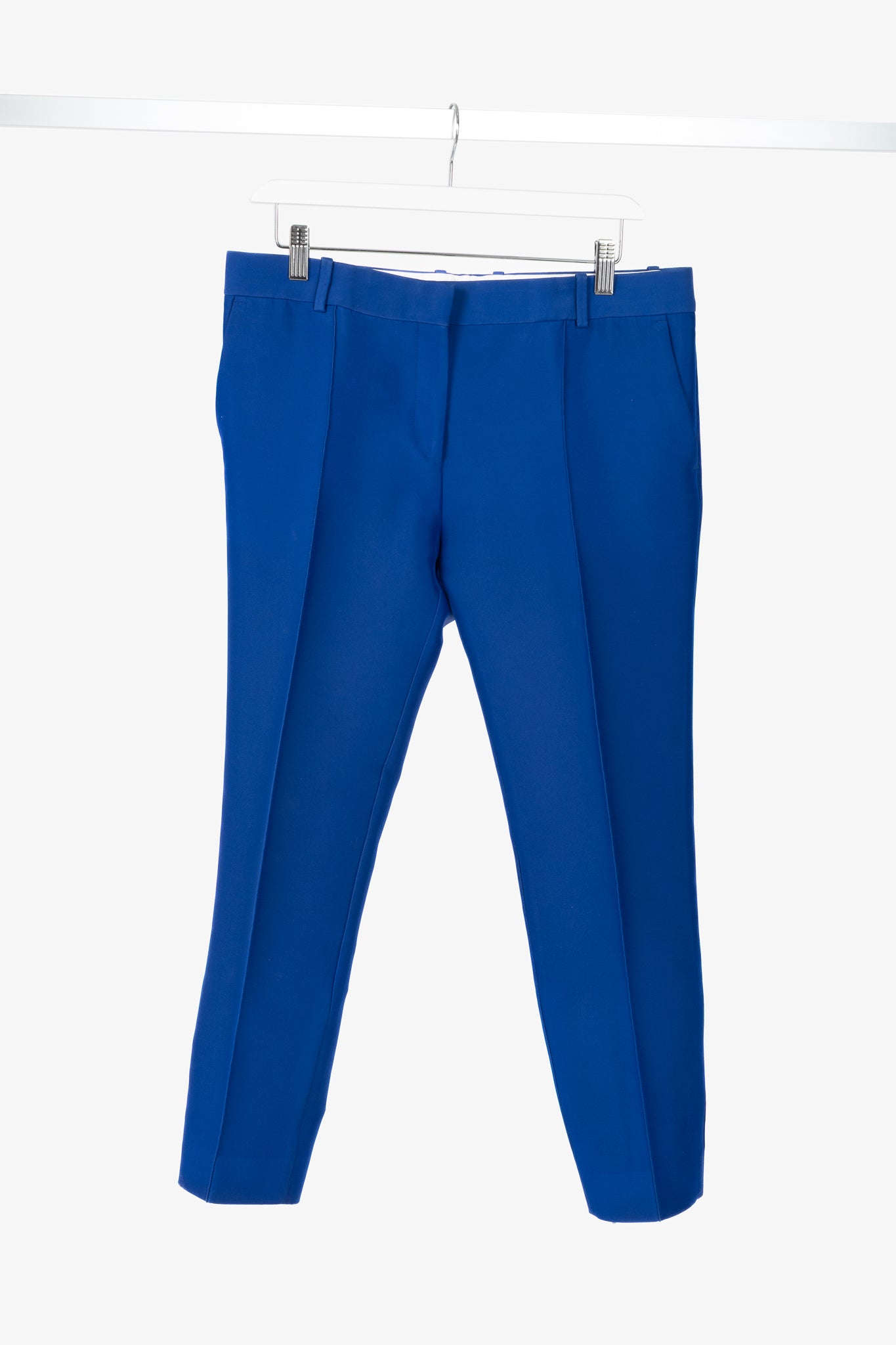 Celine PF11 Blue Viscose-Blend Tapered Crop Trousers