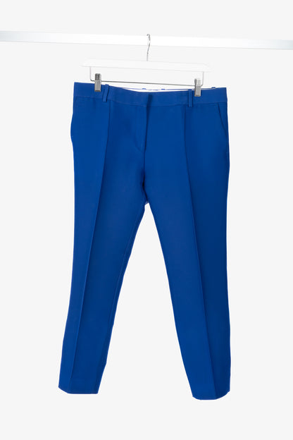 Celine PF11 Blue Viscose-Blend Tapered Crop Trousers