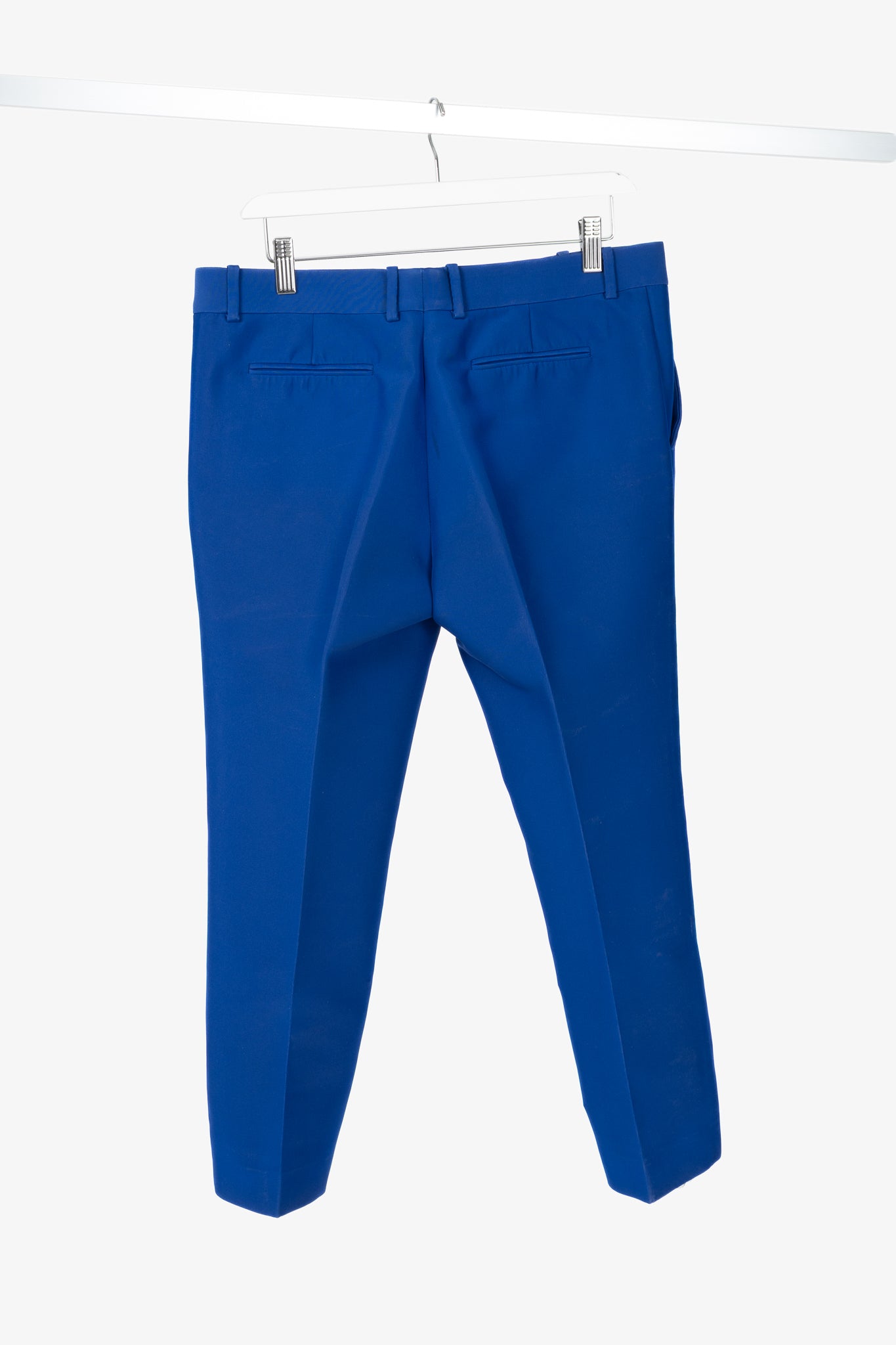 Celine PF11 Blue Viscose-Blend Tapered Crop Trousers