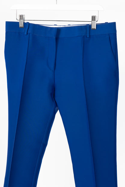 Celine PF11 Blue Viscose-Blend Tapered Crop Trousers