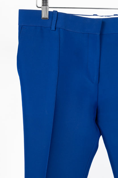 Celine PF11 Blue Viscose-Blend Tapered Crop Trousers