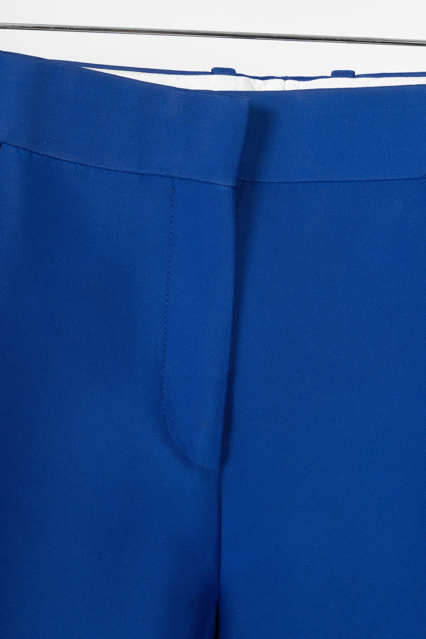 Celine PF11 Blue Viscose-Blend Tapered Crop Trousers