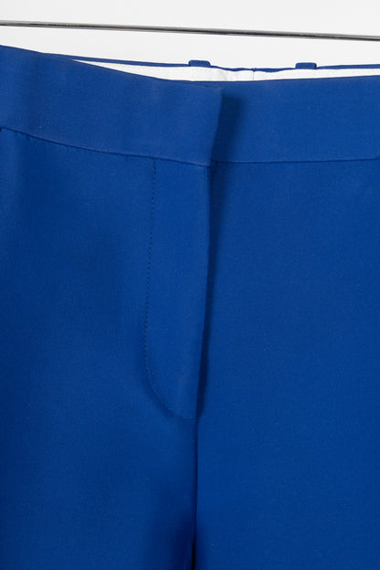 Celine PF11 Blue Viscose-Blend Tapered Crop Trousers
