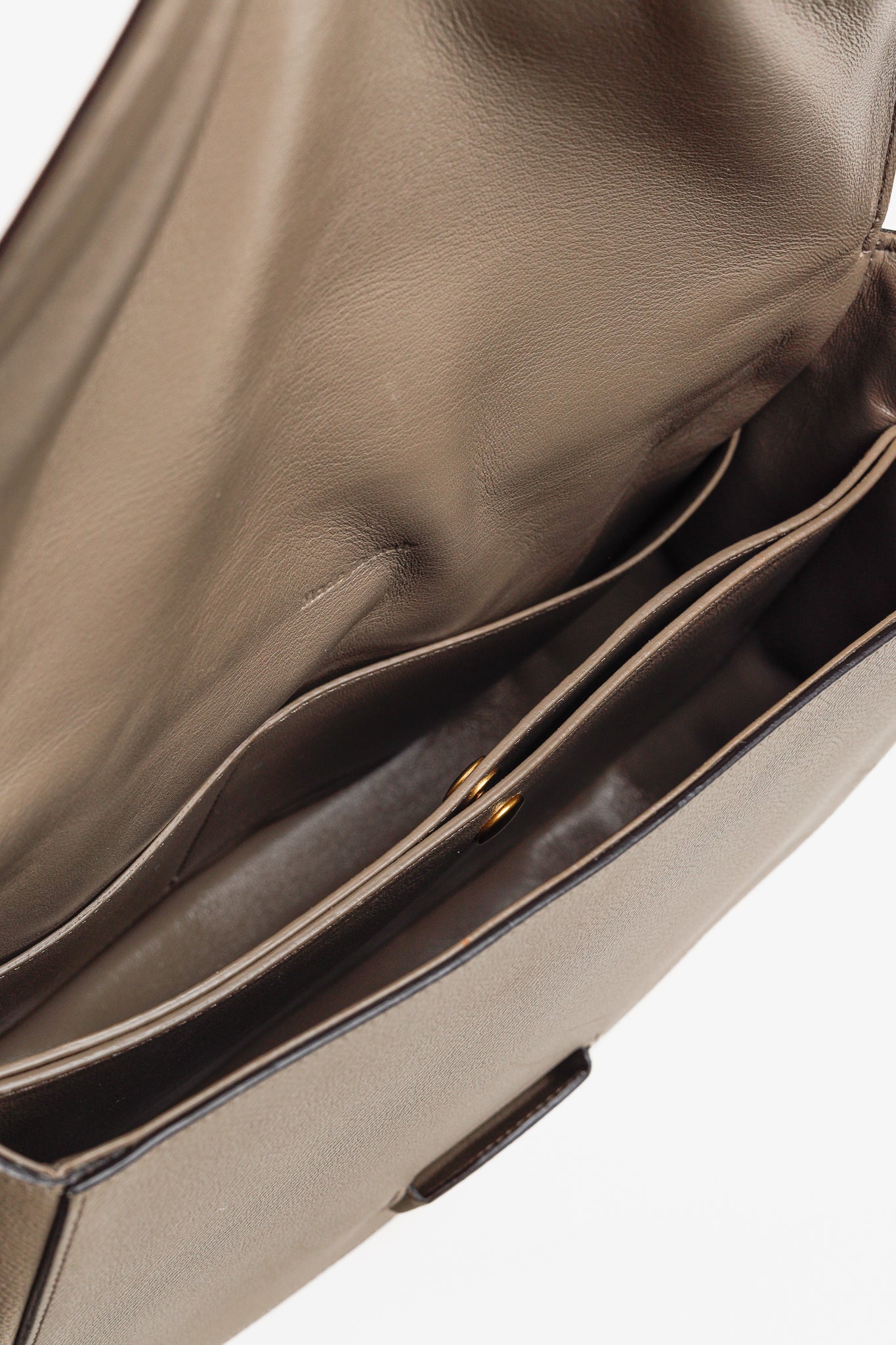 Celine Medium Trotteur Taupe Grained Calfskin Crossbody