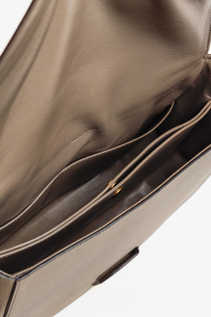 Celine Medium Trotteur Taupe Grained Calfskin Crossbody