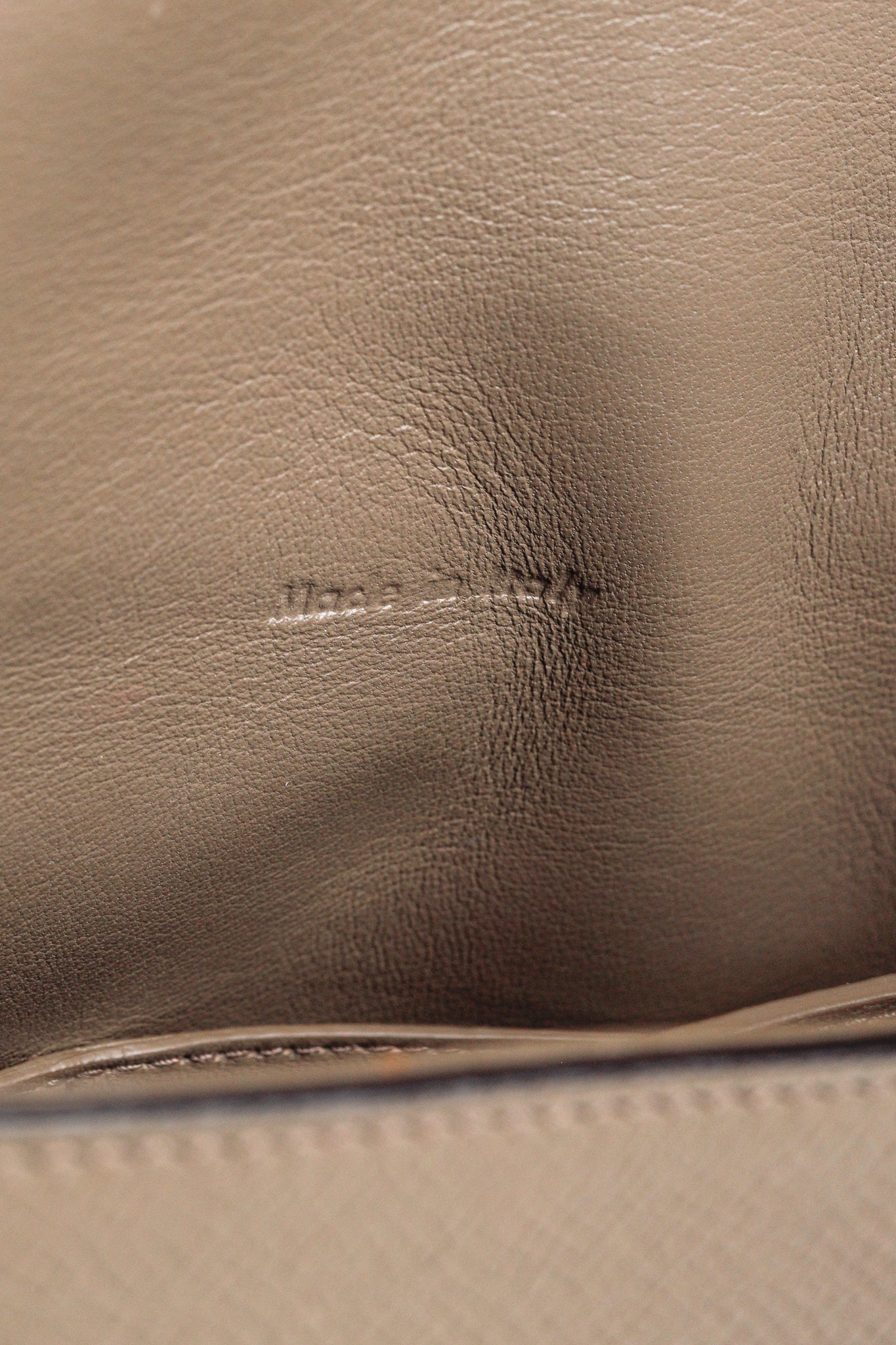 Celine Medium Trotteur Taupe Grained Calfskin Crossbody