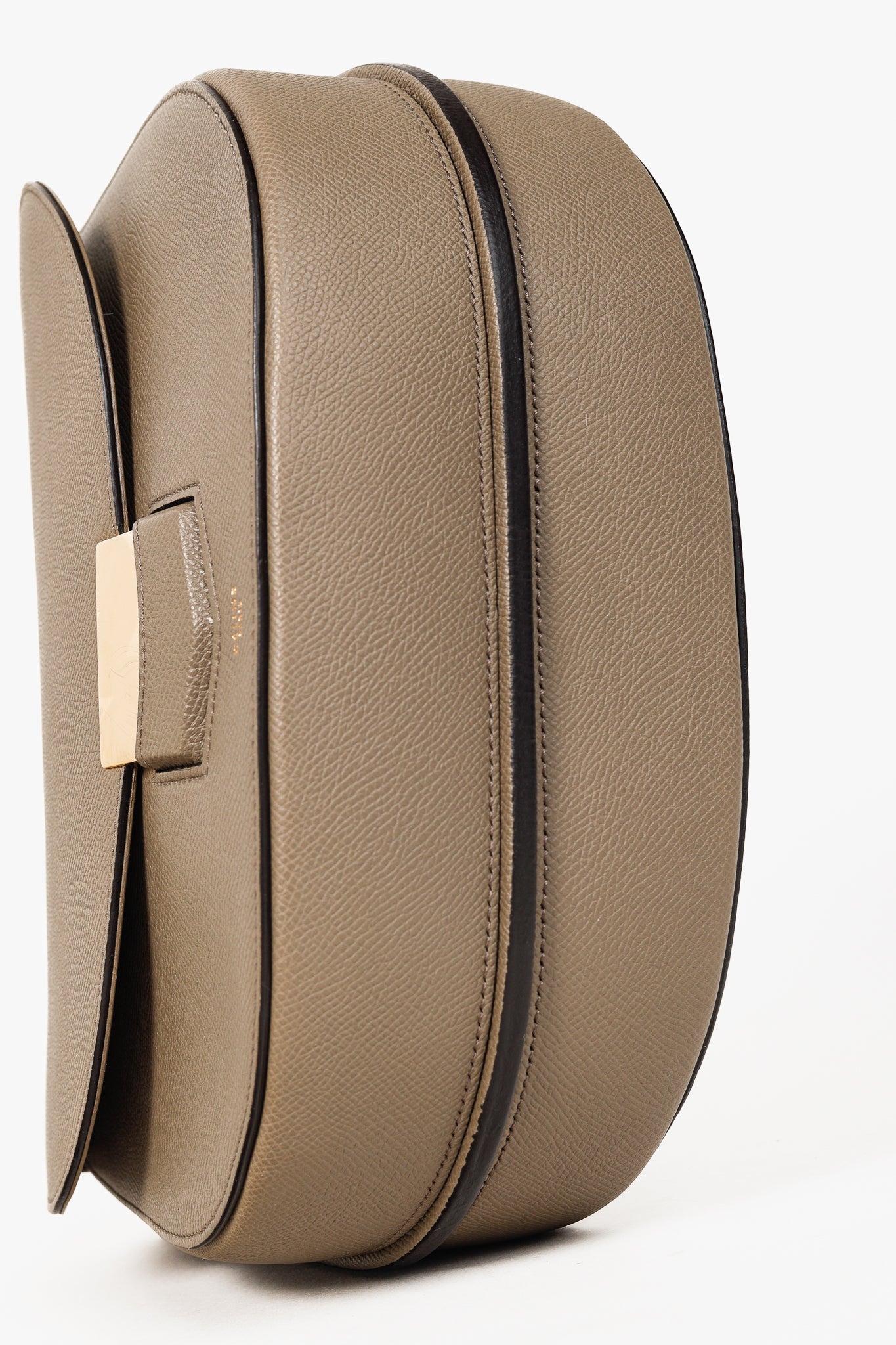 Celine Medium Trotteur Taupe Grained Calfskin Crossbody